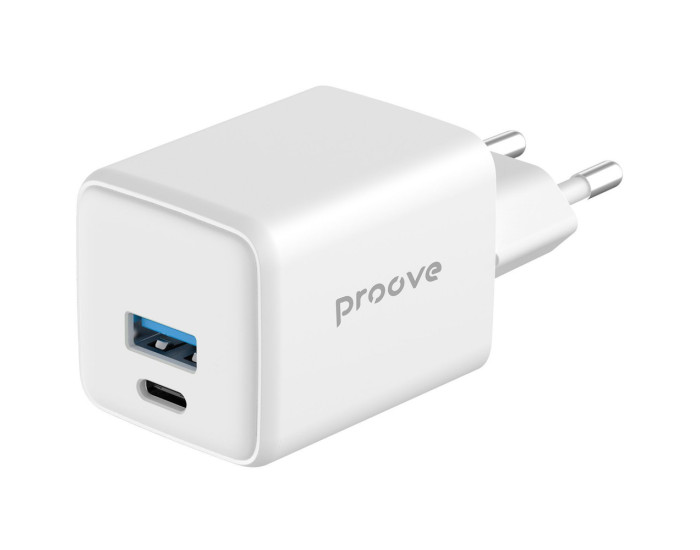 Мережеве зарядний пристрій Proove Pocket GaN Plus 25W (Type-C + USB) (Чорний  Black)