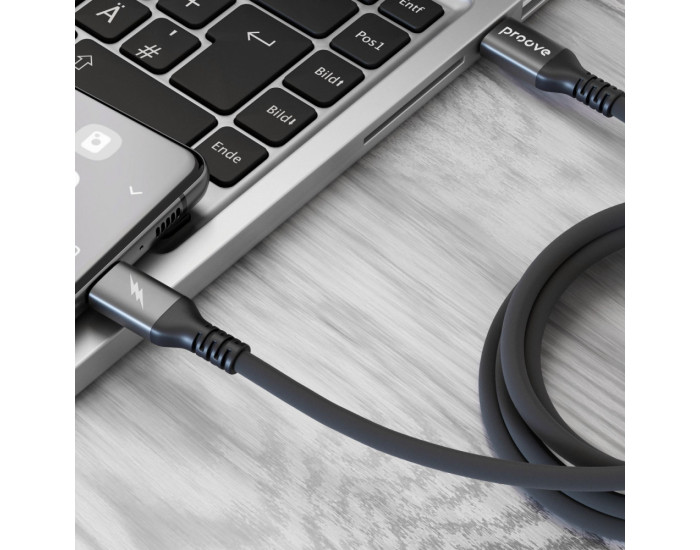 Кабель Proove ReGen Silicone Type-C to Type-C (60W/ 1m) Black