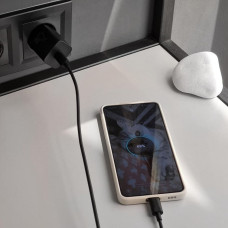 Мережеве зарядний пристрій Baseus Super Silicone Quick Charger 25W з кабелем Type-C to Type-C (3A/ 1m) (TZCCSUP-L01) чорний