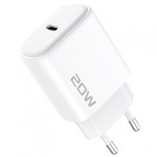 Сетевое зарядное устройство Proove Silicone Power 2 20W (Type-C) + Cable Type-C to Lightning (1m) (Белый  White)