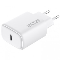 Сетевое зарядное устройство Proove Silicone Power 2 20W (Type-C) + Cable Type-C to Lightning (1m) (Белый  White)