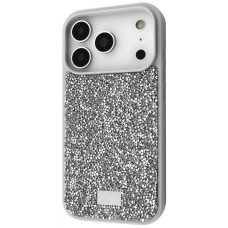 Чехол-силикон Bling World Rock Diamond iPhone 17 Pro Max Silver