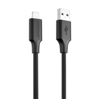 Кабель Proove Striped Silicone Lightning (2.4A/1m) Black