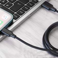 Кабель Proove Striped Silicone Lightning (2.4A/1m) Black