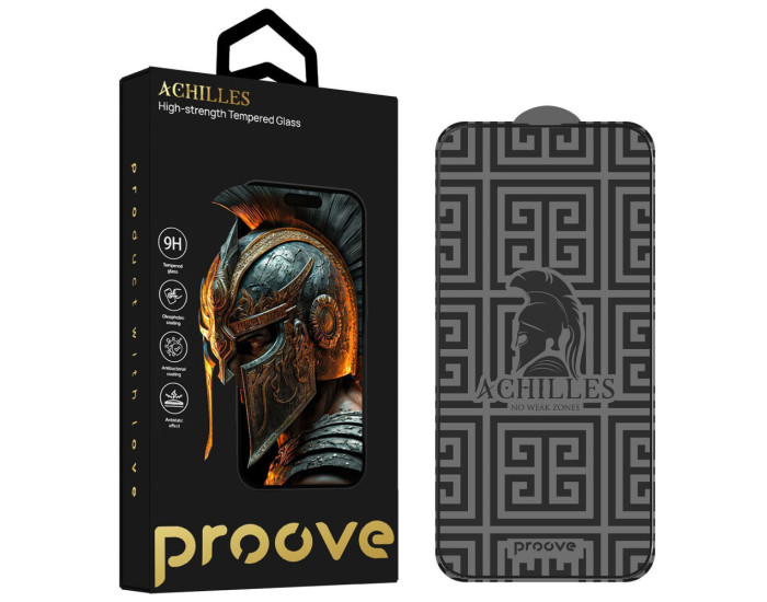 Защитное стекло Proove Achilles iPhone 17 Pro, Black