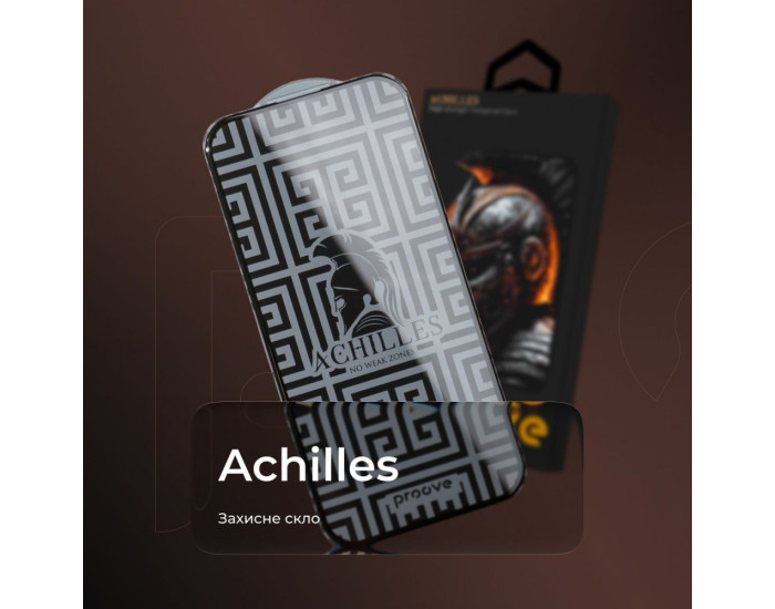 Защитное стекло Proove Achilles iPhone 17 Pro, Black