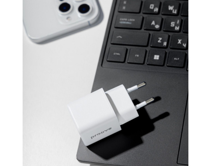 Сетевое зарядное устройство Proove Pocket GaN 25W (Type-C) (Черный  Black)