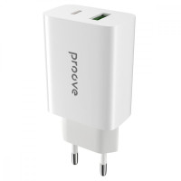 Сетевое зарядное устройство Proove Rapid 20W (Type-C + USB) (Белый  White)
