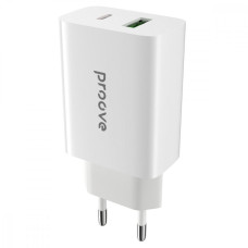 Сетевое зарядное устройство Proove Rapid 20W (Type-C + USB) (Белый  White)