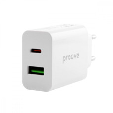 Сетевое зарядное устройство Proove Rapid 20W (Type-C + USB) (Белый  White)
