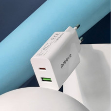 Сетевое зарядное устройство Proove Rapid 20W (Type-C + USB) (Белый  White)