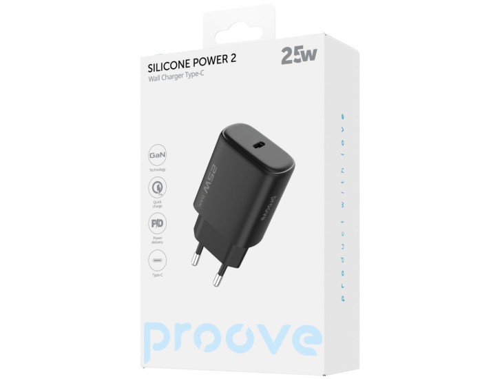 Сетевое зарядное устройство Proove Silicone Power 2 25W (Type-C) (Белый  White)