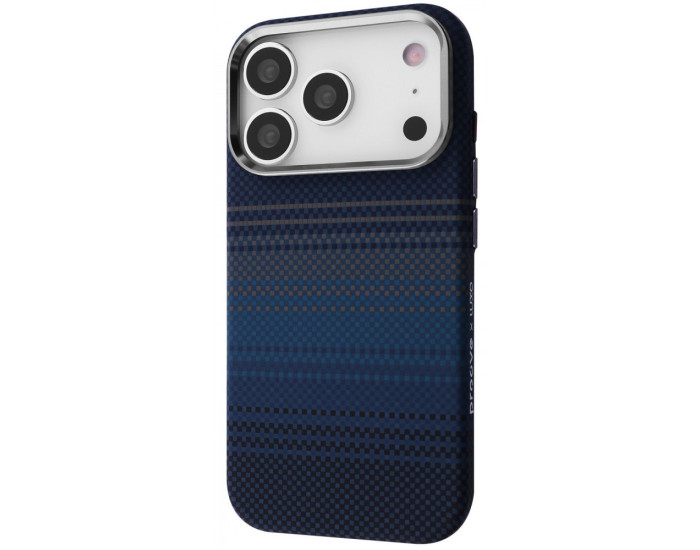 Чехол-силикон Proove Gleam Case with Magnetic Ring iPhone 17 Pro Max Blue Stripes