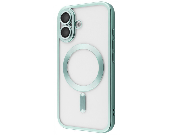 Чехол-силикон Metal Matte Case with MagSafe iPhone 17 Teal