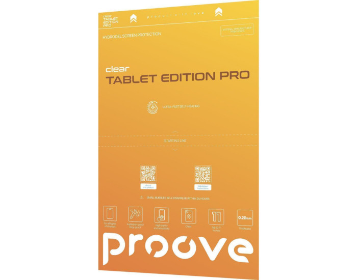 Защитная гидрогелевая пленка Proove Hydrogel Screen Protection (TABLET EDITION PRO) Clear