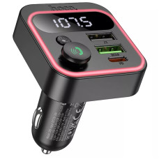 Автомобильный FM-Модулятор HOCO E85 Tiger (PD20W+QC3.0) Gray