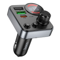 Автомобильный FM-Модулятор Hoco E86 Alegria 48W (QC3.0+PD30W) Black