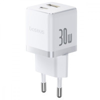 Мережеве зарядний пристрій Baseus Palm Type-C + USB 30W (P1011160A213-00) White