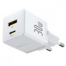 Мережеве зарядний пристрій Baseus Palm Type-C + USB 30W (P1011160A213-00) White