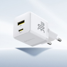 Мережеве зарядний пристрій Baseus Palm Type-C + USB 30W (P1011160A213-00) White