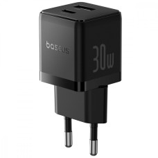 Мережеве зарядний пристрій Baseus Palm Type-C + USB 30W (P1011160A113-00) Black