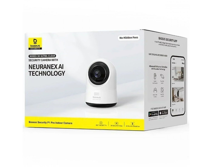 IP Камера Baseus Security P1 Indoor Camera 3K, White (S0TV012132)