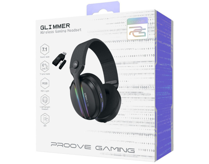 Бездротові накладні навушники Proove Gaming Glimmer (APP) White/Purple