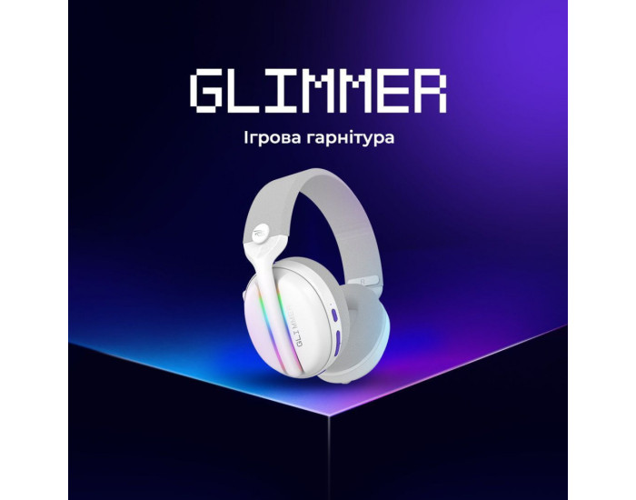 Бездротові накладні навушники Proove Gaming Glimmer (APP) White/Purple