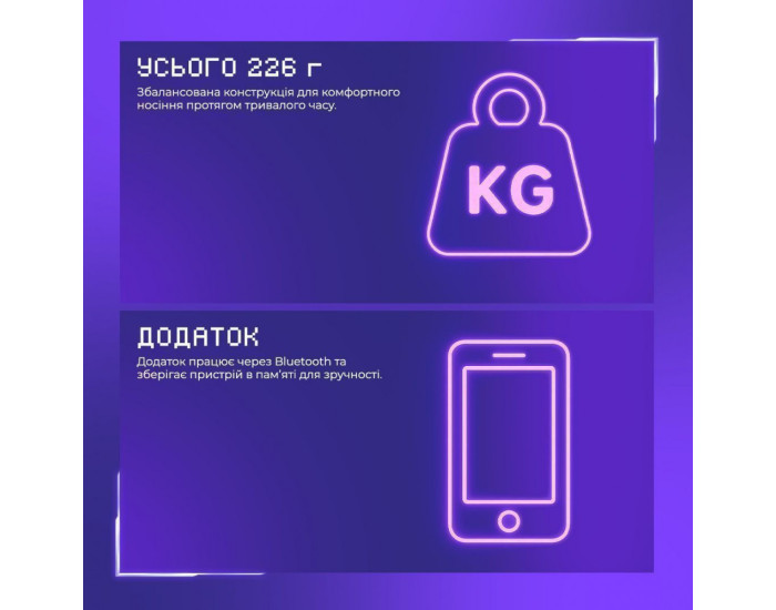 Бездротові накладні навушники Proove Gaming Glimmer (APP) White/Purple