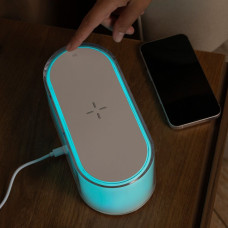 Ночник Proove Multicolor Glow 1200mAh с безпроводной зарядкой, White