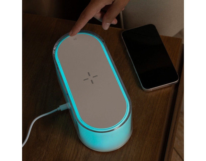 Ночник Proove Multicolor Glow 1200mAh с безпроводной зарядкой, White