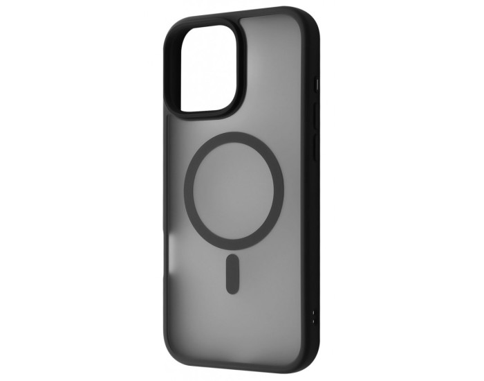 Чехол-силикон WAVE Matte Insane Case with MagSafe Ring iPhone 16 Pro Max Black 