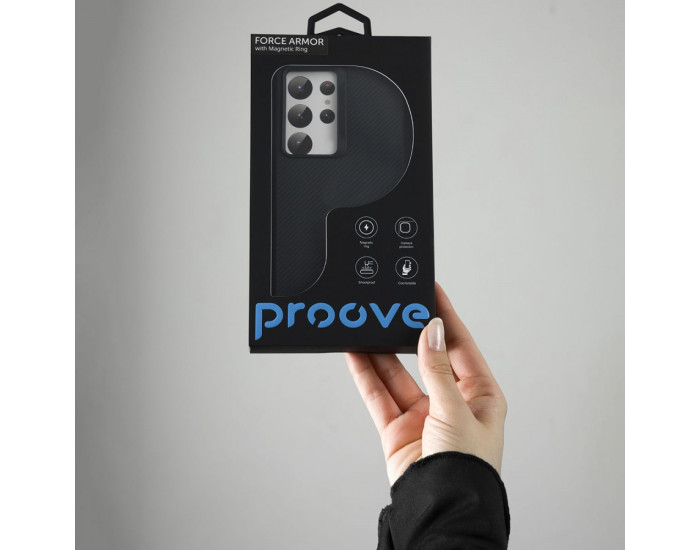 Чохол-силікон Proove Force Armor Case with Magnetic Ring Samsung Galaxy S23 Ultra (Black)
