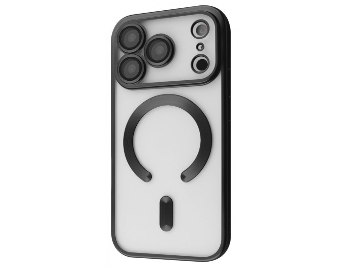Чехол-силикон Metal Matte Case with MagSafe iPhone 17 Pro Max Black Titanium