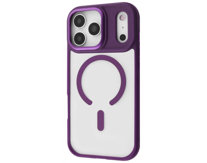Чехол-силикон Proove Clear Essence Case with Magnetic Ring iPhone 17 Pro Deep Purple
