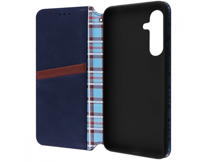 Чохол-книга WAVE Cubic Rubic Case Samsung S25 Plus Blue