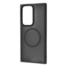 Чехол-силикон WAVE Matte Insane Case with MagSafe Ring Samsung S23 Ultra Black 