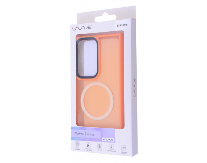 Чохол-силікон WAVE Matte Insane Case with MagSafe Ring Samsung S23 Ultra Black
