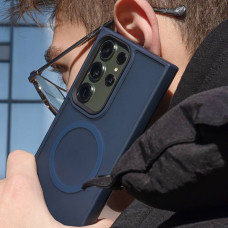 Чехол-силикон WAVE Matte Insane Case with MagSafe Ring Samsung S23 Ultra Black 