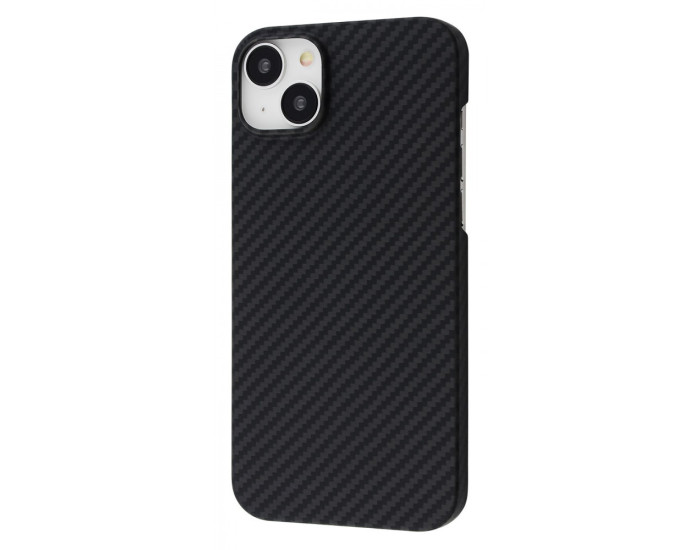 Чехол-силикон WAVE Premium Carbon Slim with Magnetic Ring iPhone 14 Plus /15 Plus Black