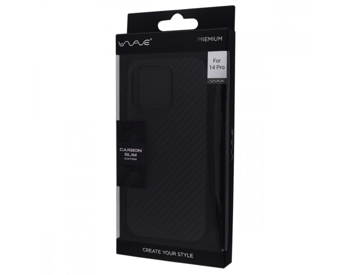 Чехол-силикон WAVE Premium Carbon Slim with Magnetic Ring iPhone 14 Plus /15 Plus Black