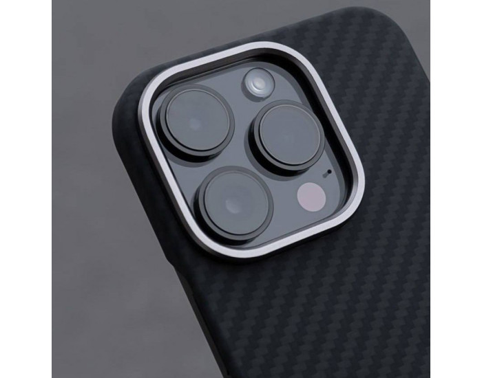 Чехол-силикон WAVE Premium Carbon Slim with Magnetic Ring iPhone 14 Plus /15 Plus Black