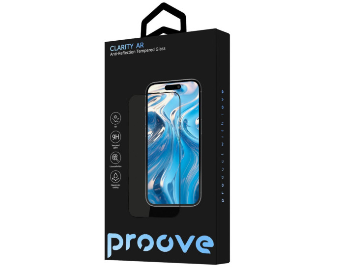 Захисне Скло Proove Clarity AR iPhone 15 Pro, Black