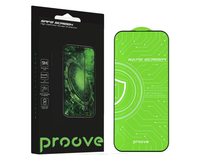 Захисне Скло Proove Safe iPhone 15 Pro Max, Black