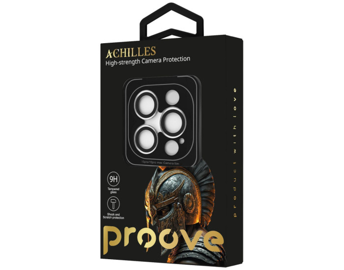 Защитное стекло на камеру Proove Achilles iPhone 15 Pro /15 Pro Max, Dark Blue