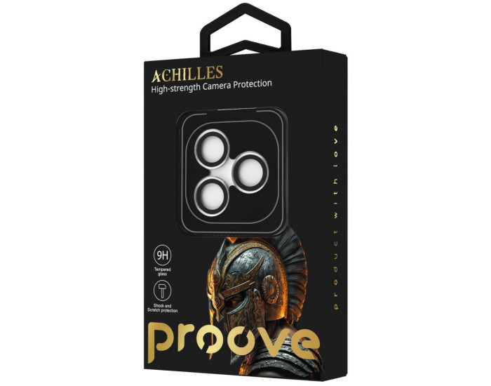 Защитное стекло на камеру Proove Achilles iPhone 17 Pro/17 Pro Max, Black