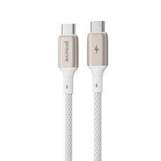 Кабель Proove Dense Metal Type-C to Type-C 60W (3A/1m) White