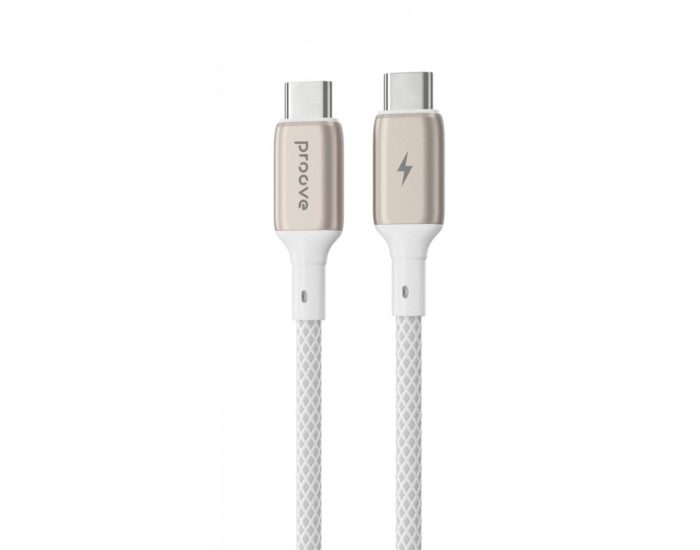 Кабель Proove Dense Metal Type-C to Type-C 60W (3A/1m) White