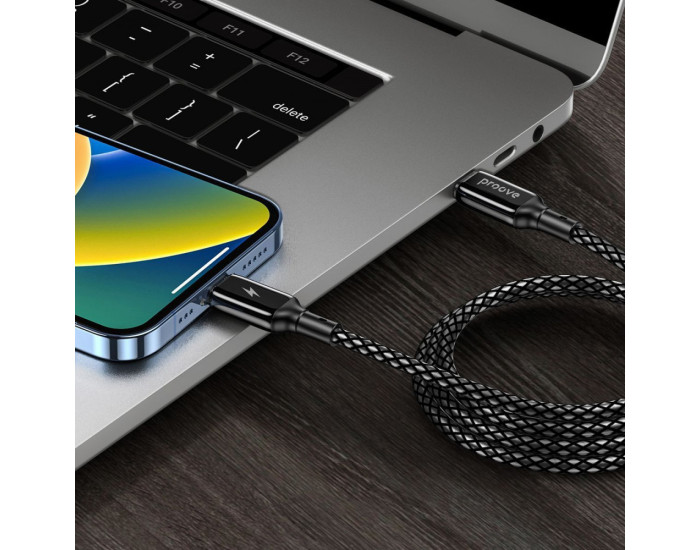 Кабель Proove Dense Metal Type-C to Type-C 60W (3A/1m) White