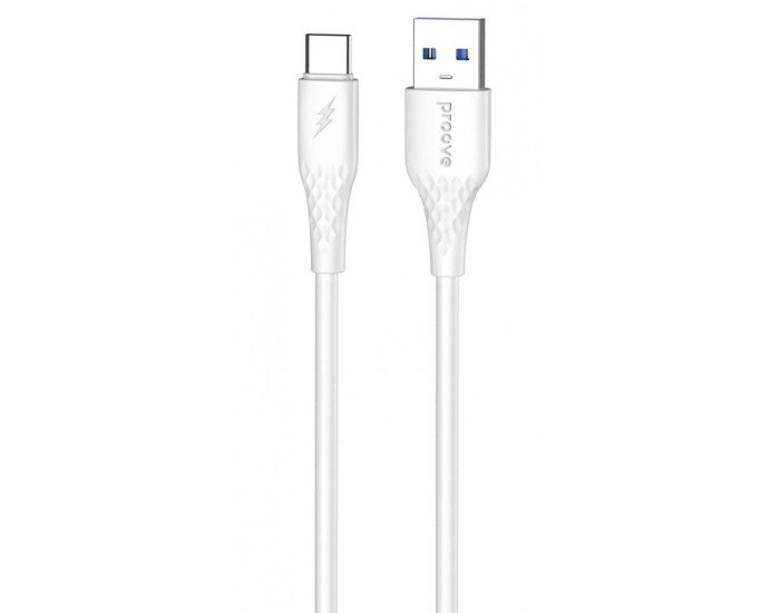 Кабель Proove GridLine USB to Type-C (3A/1m) White